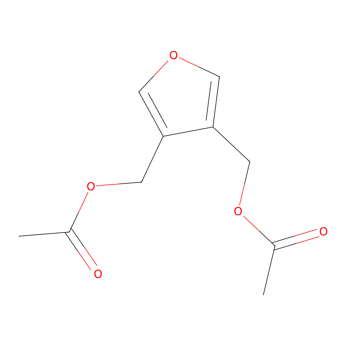 3,4-Furandimethanol, diacetate molecular structure, CAS 30614-73-4