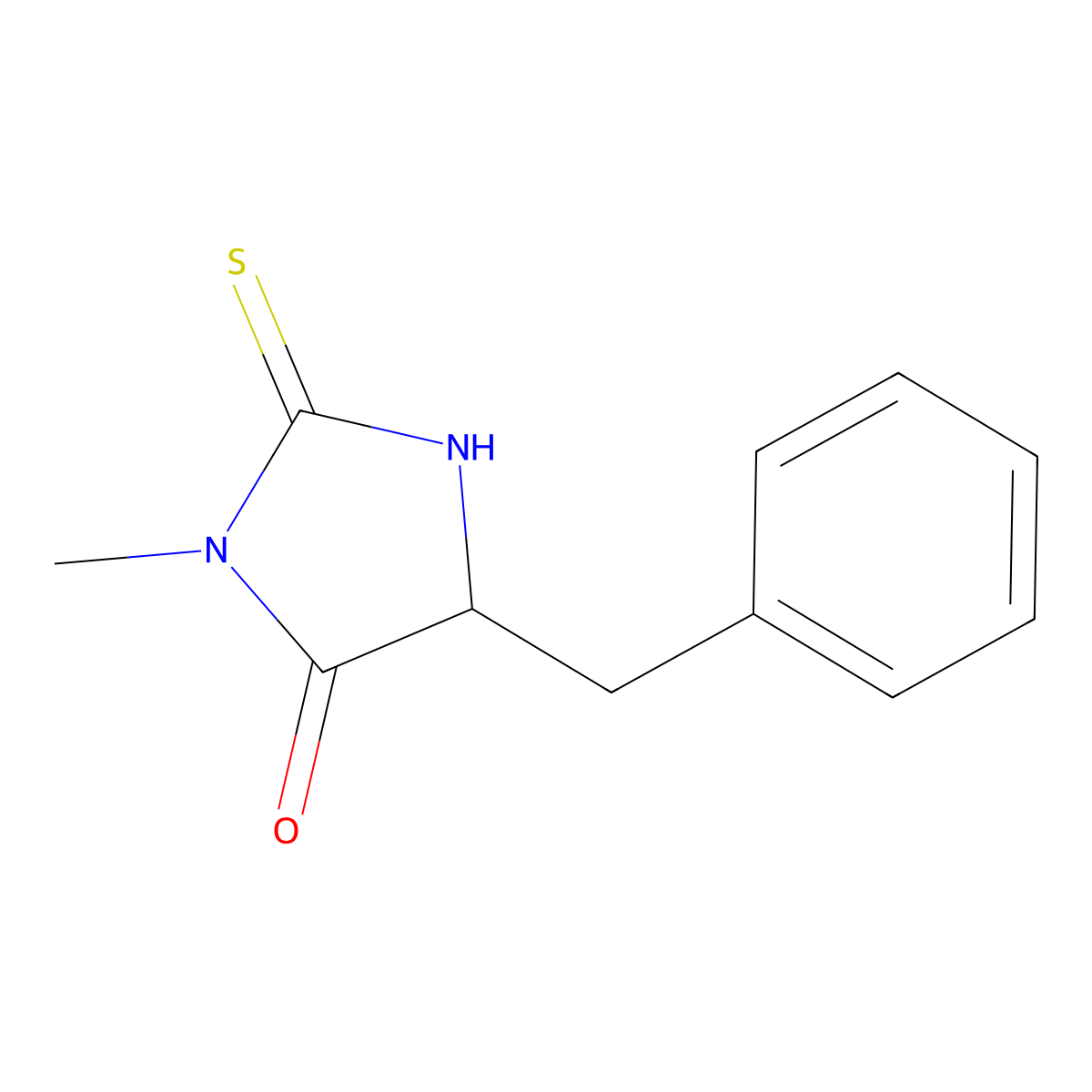 5-Benzyl-3-methyl-2-sulfanylideneimidazolidin-4-one molecular structure, CAS 30615-87-3