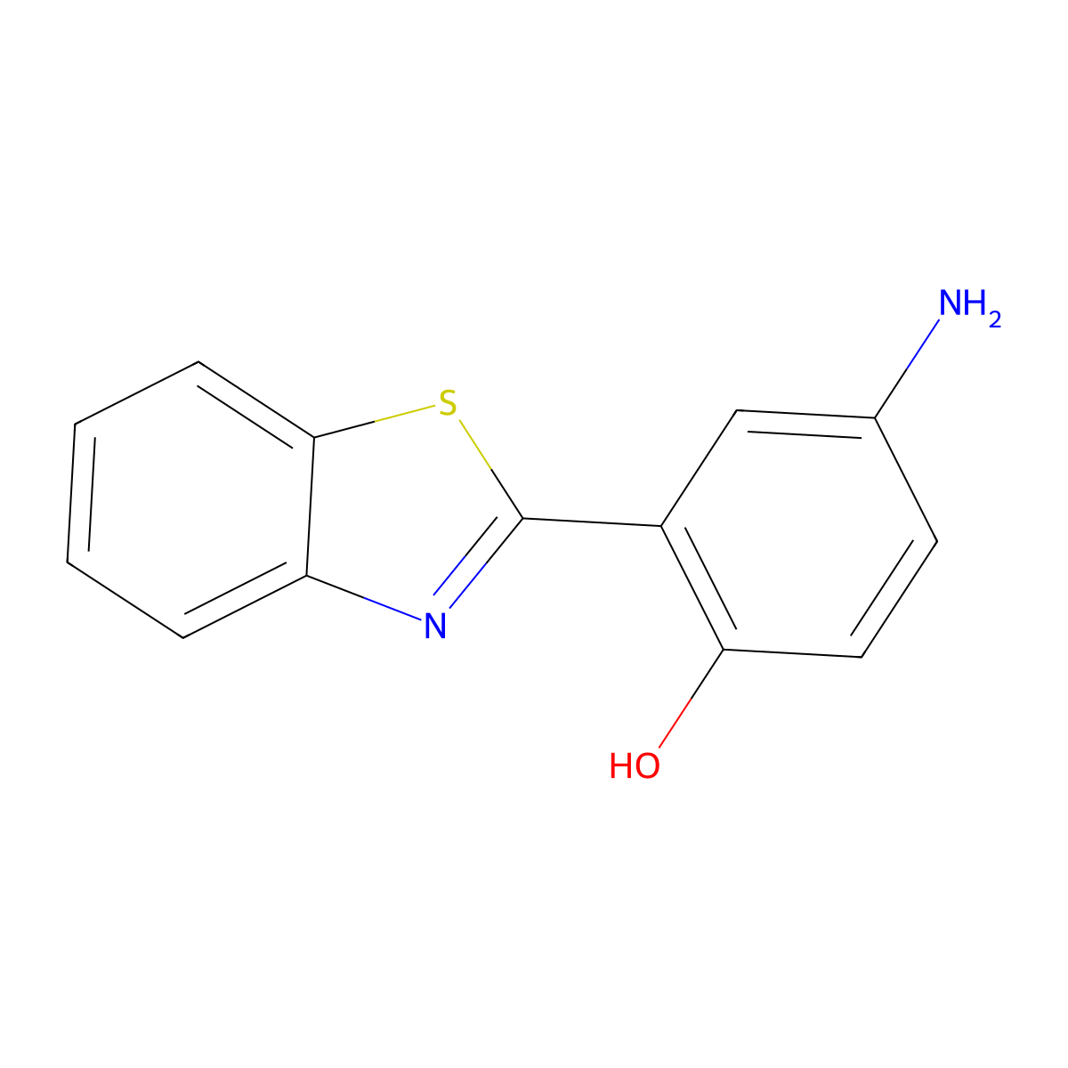 4-Amino-2-(1,3-benzothiazol-2-yl)phenol molecular structure, CAS 30616-38-7