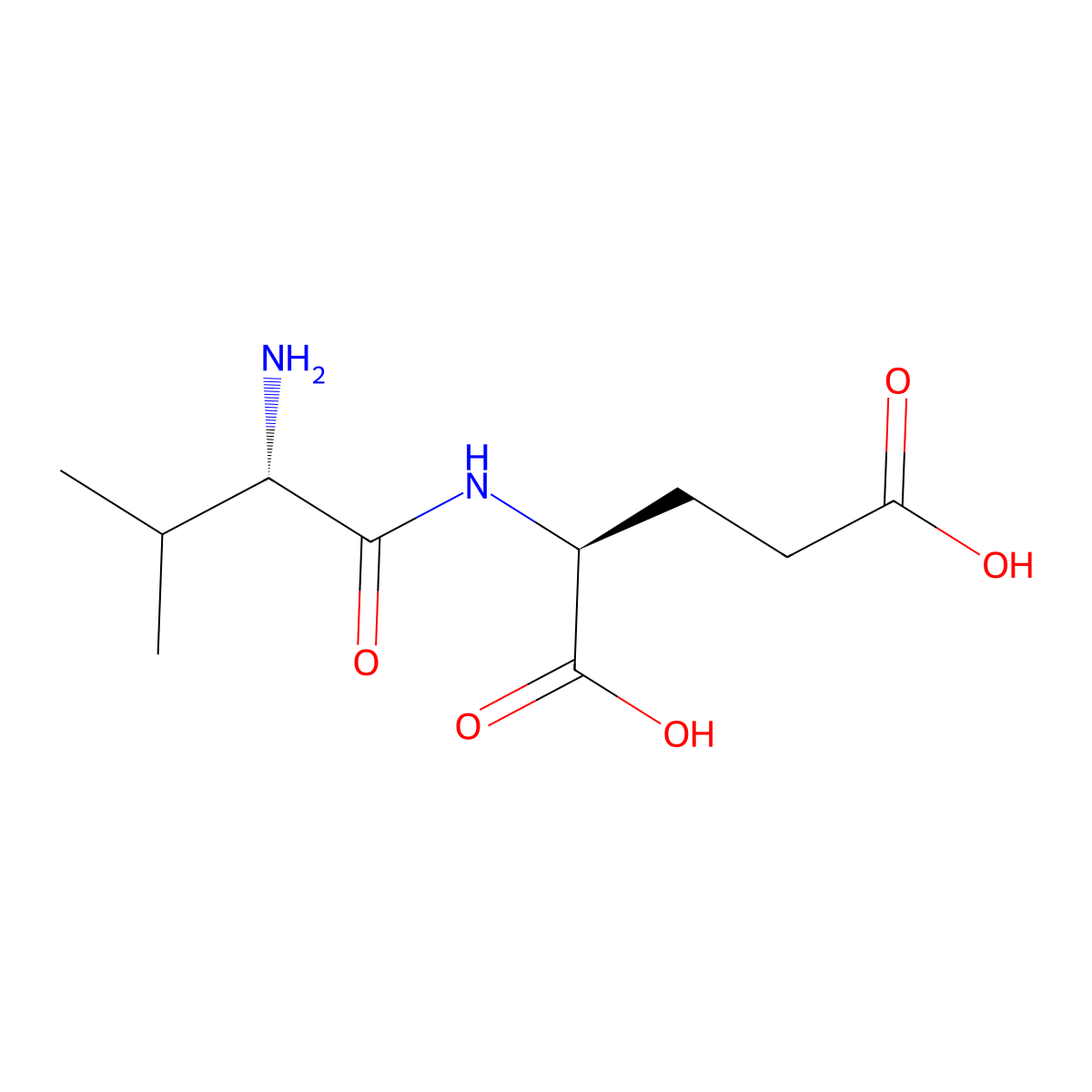Val-Glu molecular structure, CAS 3062-07-5