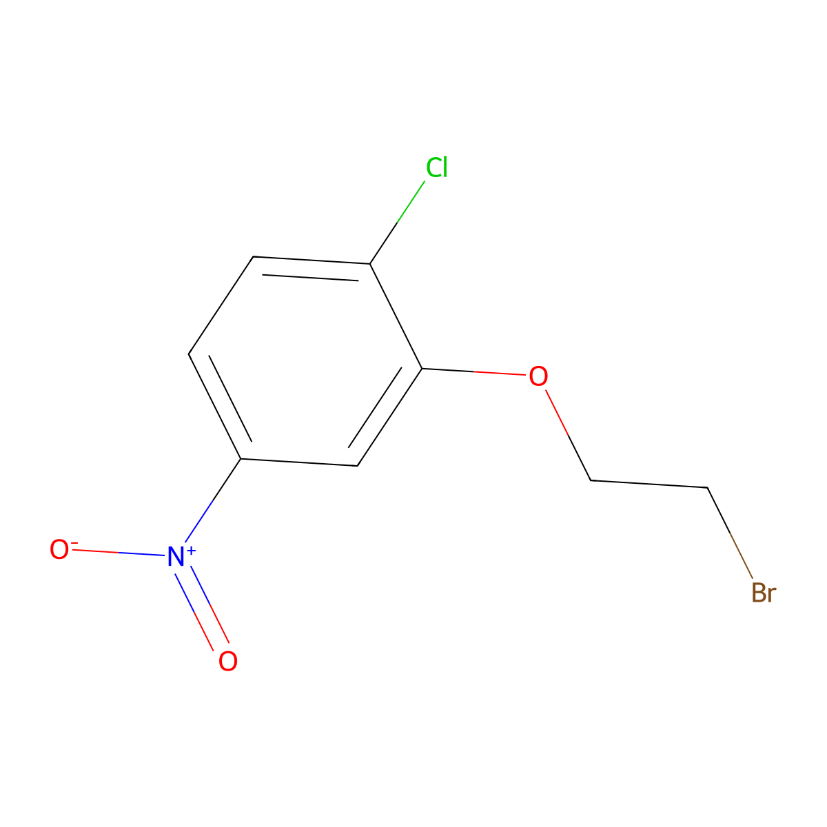 2-(2-Bromo-ethoxy)-1-chloro-4-nitrobenzene molecular structure, CAS 3062-53-1