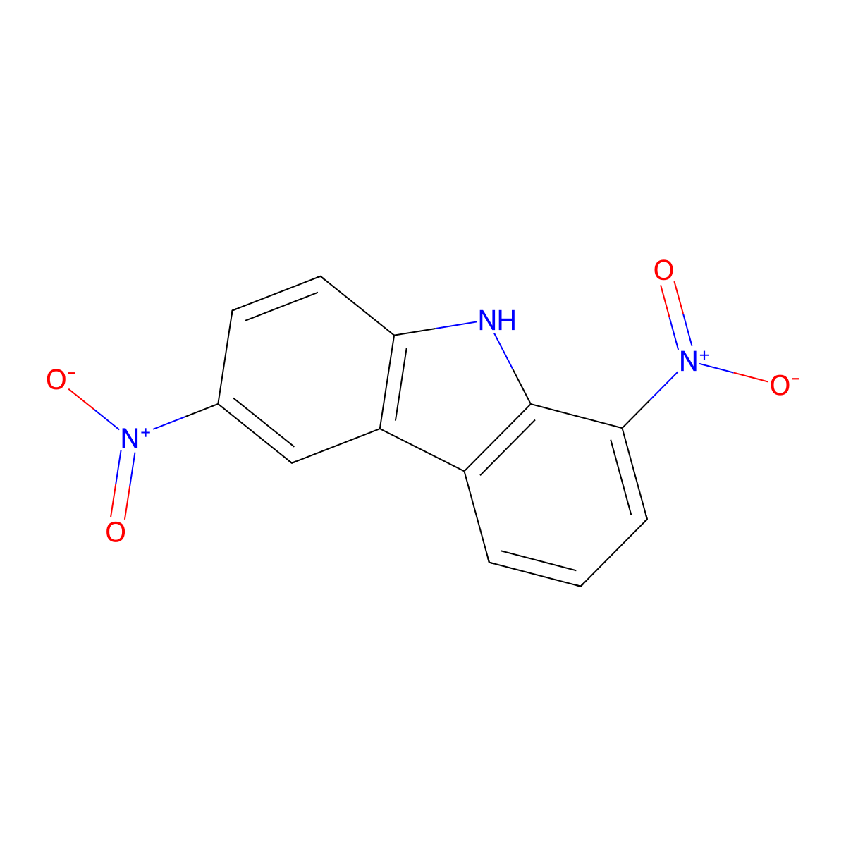1,6-Dinitrocarbazole molecular structure, CAS 3062-57-5