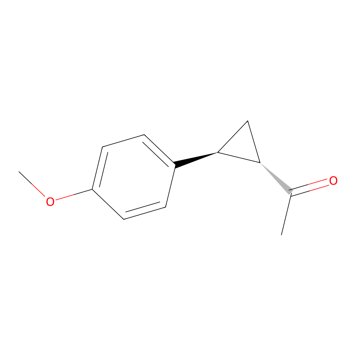rac-1-((1R,2R)-2-(4-methoxyphenyl)cyclopropyl)ethan-1-one molecular structure, CAS 30625-68-4