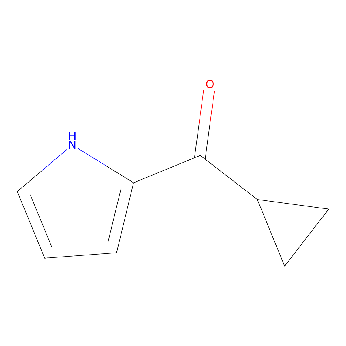 cyclopropyl(1H-pyrrol-2-yl)methanone molecular structure, CAS 30625-80-0