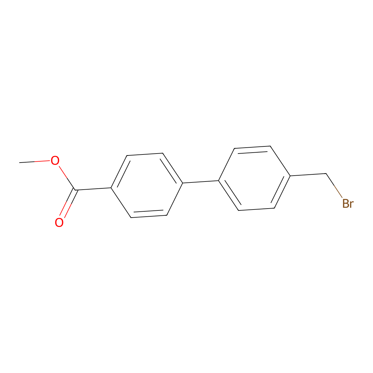 Methyl 4'-(bromomethyl)-[1,1'-biphenyl]-4-carboxylate molecular structure, CAS 306271-99-8