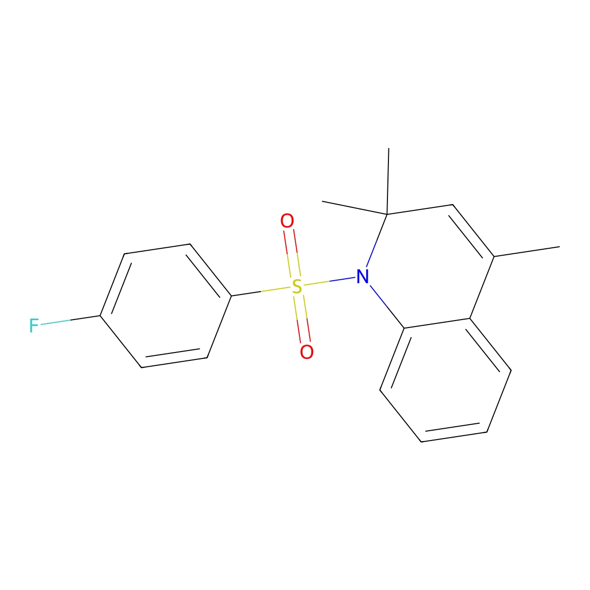 1-[(4-Fluorophenyl)sulfonyl]-2,2,4-trimethyl-1,2-dihydroquinoline molecular structure, CAS 306273-02-9