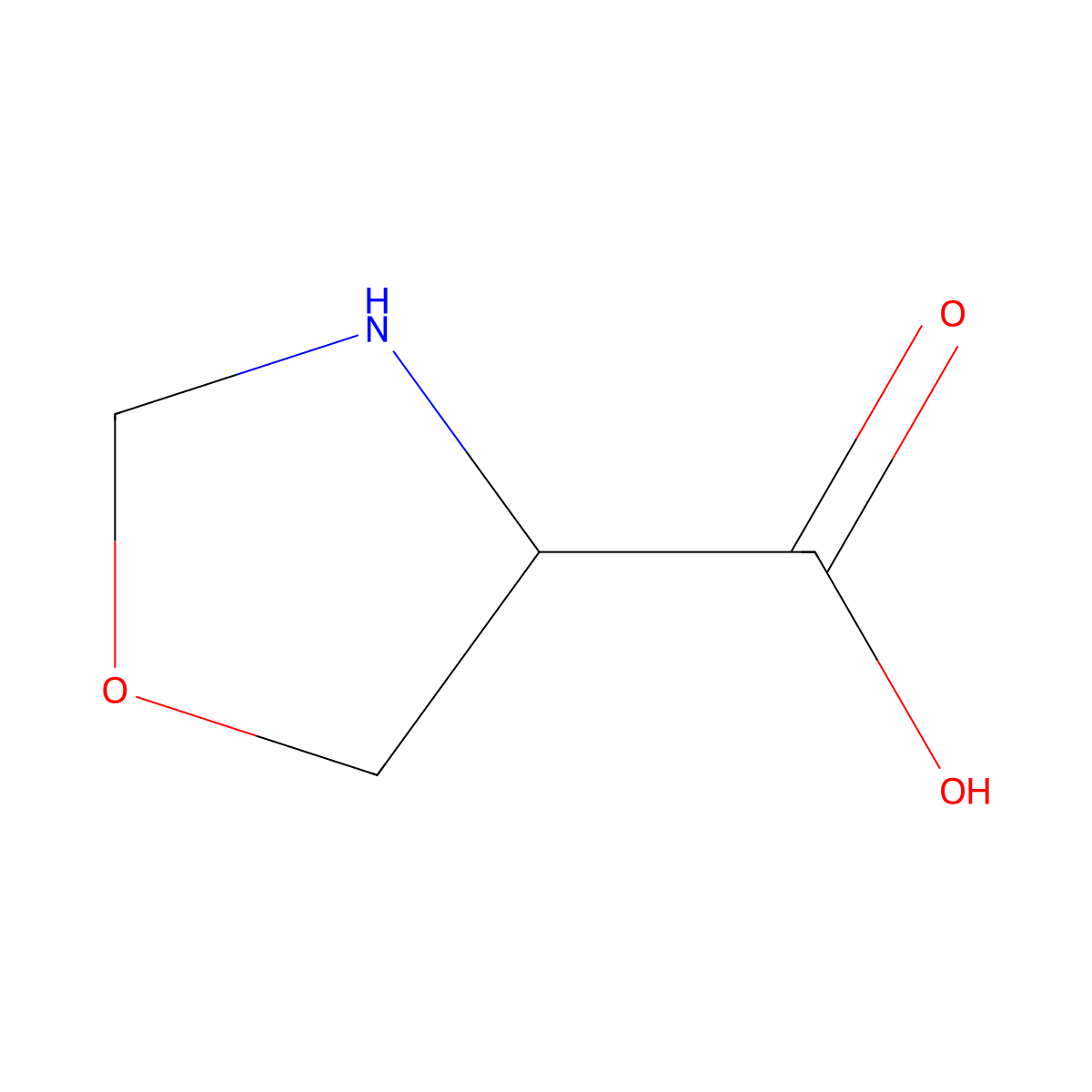 1,3-oxazolidine-4-carboxylic Acid molecular structure, CAS 306274-78-2