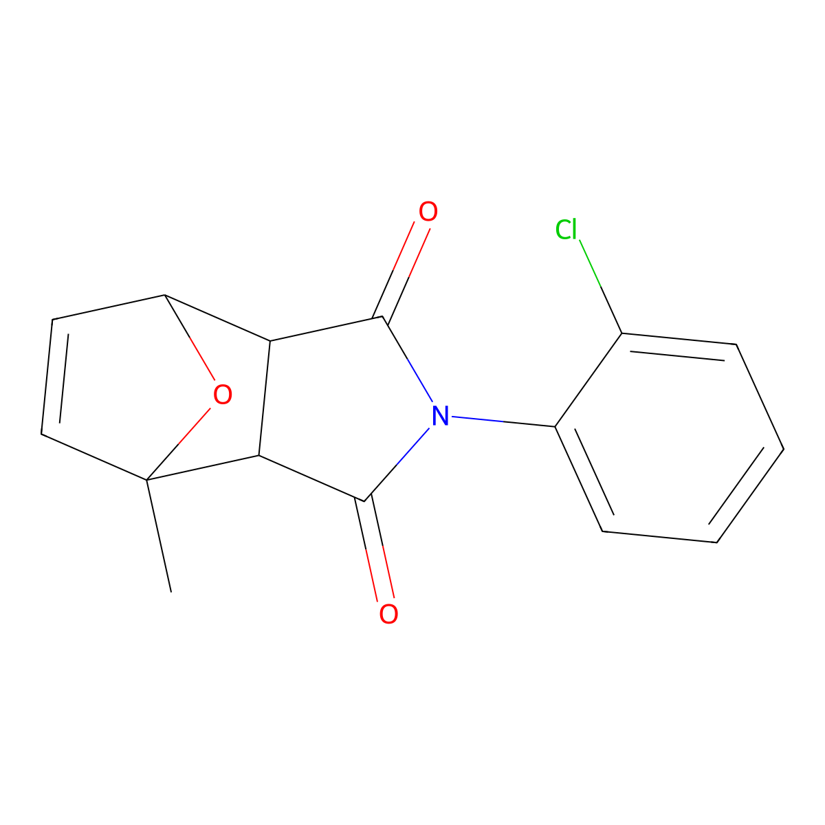 2-(2-chlorophenyl)-4-methyl-3a,4,7,7a-tetrahydro-1H-4,7-epoxyisoindole-1,3-dione molecular structure, CAS 306275-87-6