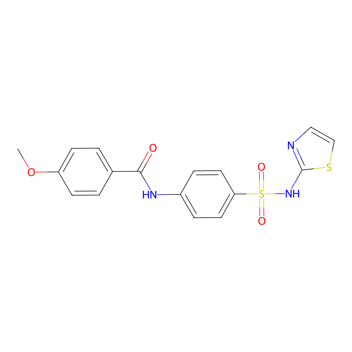 4-methoxy-N-{4-[(1,3-thiazol-2-yl)sulfamoyl]phenyl}benzamide molecular structure, CAS 306278-15-9
