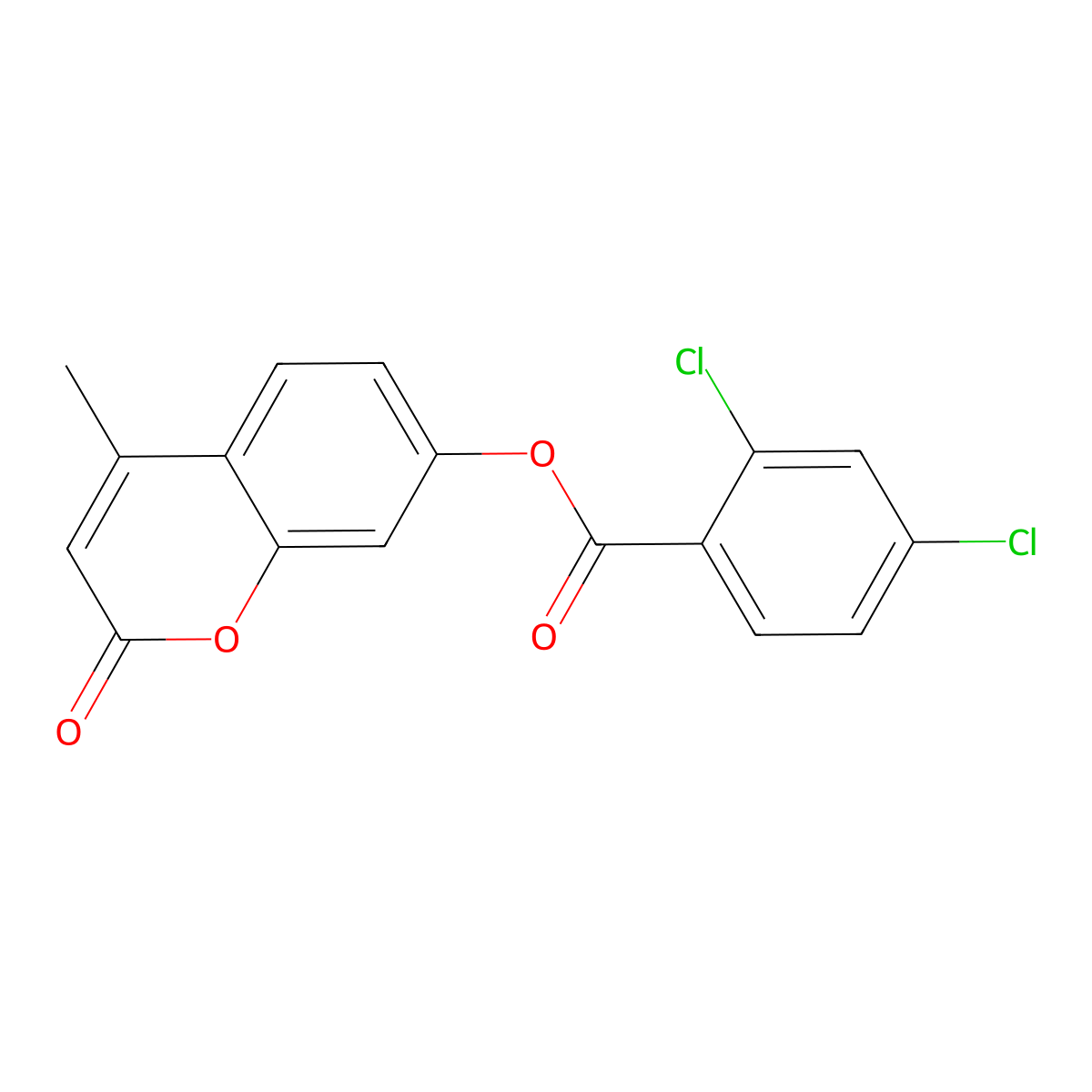 4-methyl-2-oxo-2H-chromen-7-yl 2,4-dichlorobenzoate molecular structure, CAS 306278-19-3