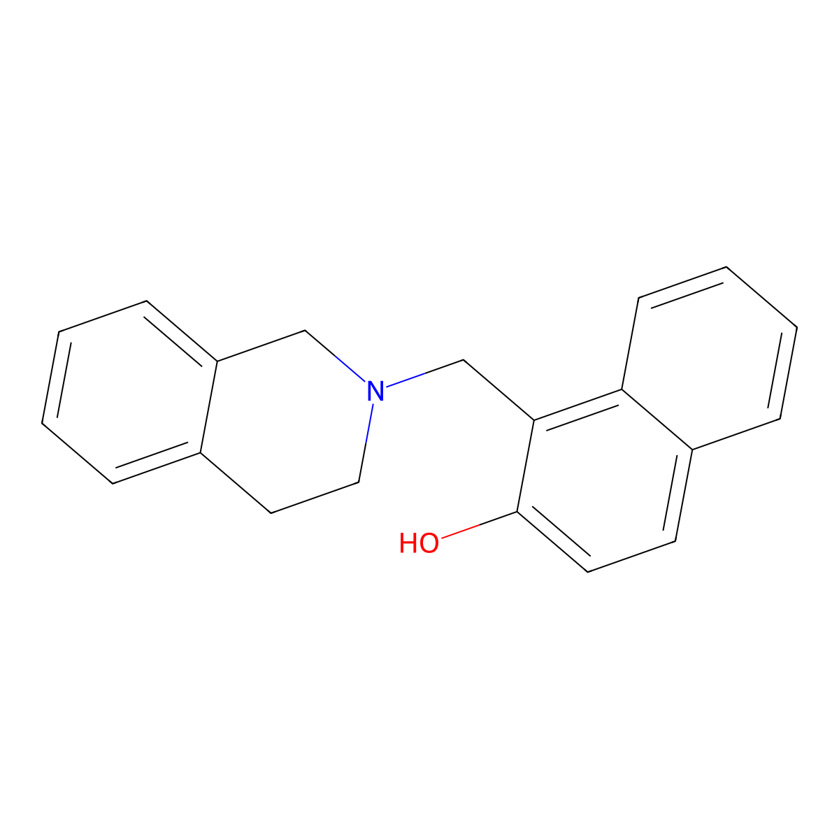 1-(3,4-Dihydro-1H-isoquinolin-2-ylmethyl)-naphthalen-2-ol molecular structure, CAS 306278-37-5