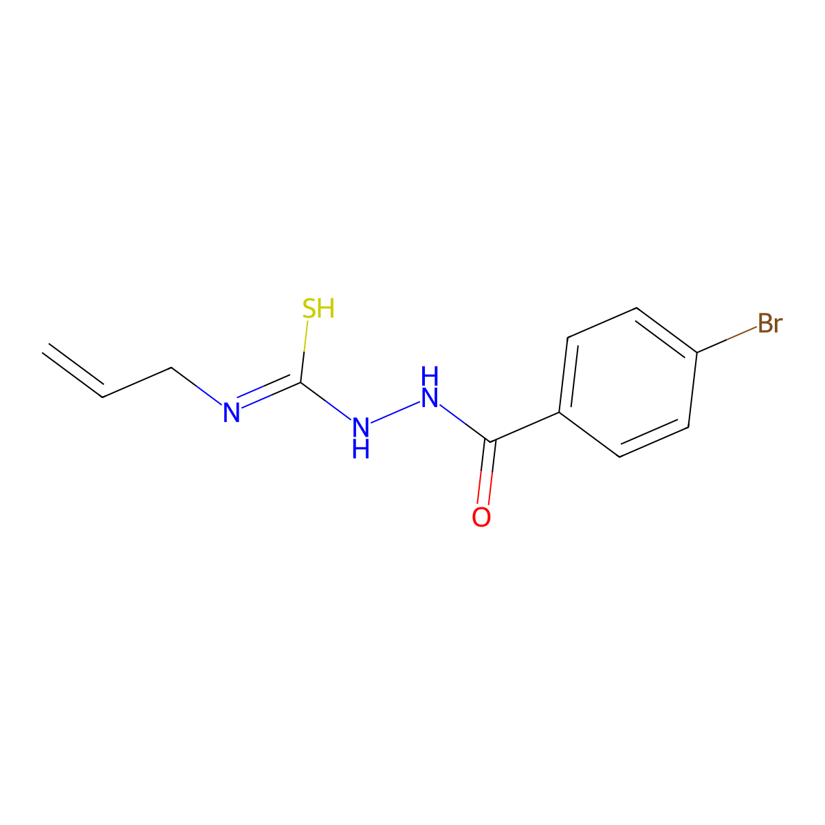 (Z)-N-allyl-2-(4-bromobenzoyl)hydrazinecarbimidothioic acid molecular structure, CAS 306278-81-9