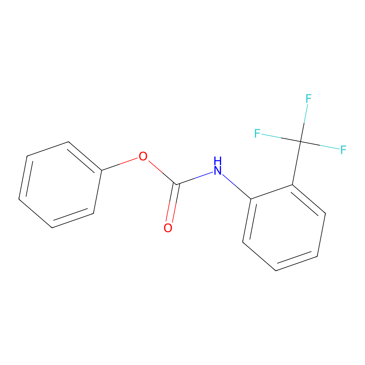 Phenyl (2-trifluoromethylphenyl)carbamate molecular structure, CAS 306279-53-8