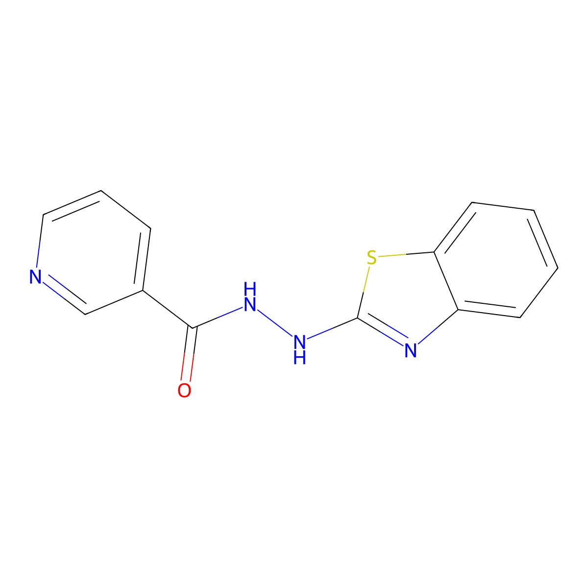 N'-(1,3-benzothiazol-2-yl)pyridine-3-carbohydrazide molecular structure, CAS 306279-88-9