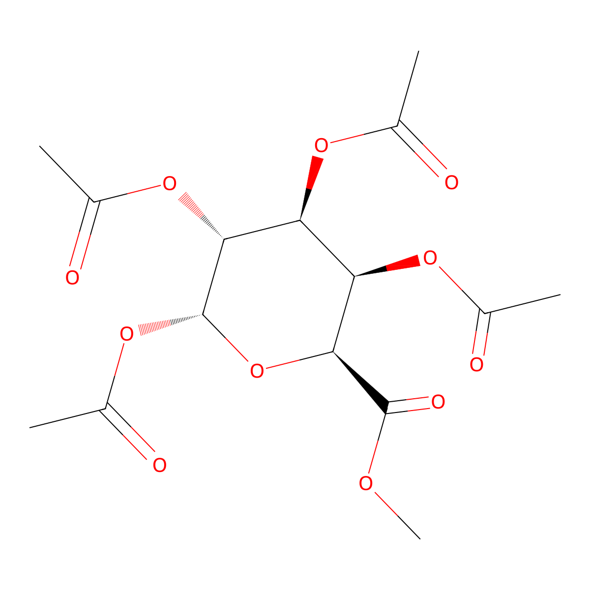 1,2,3,4-Tetra-O-acetyl-A-D-galacturonic acid methyl ester molecular structure, CAS 30628-07-0