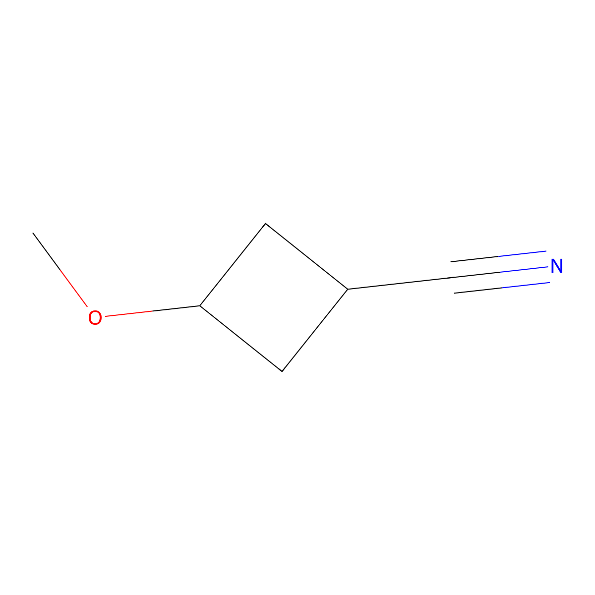 3-Methoxycyclobutane-1-carbonitrile molecular structure, CAS 30628-82-1