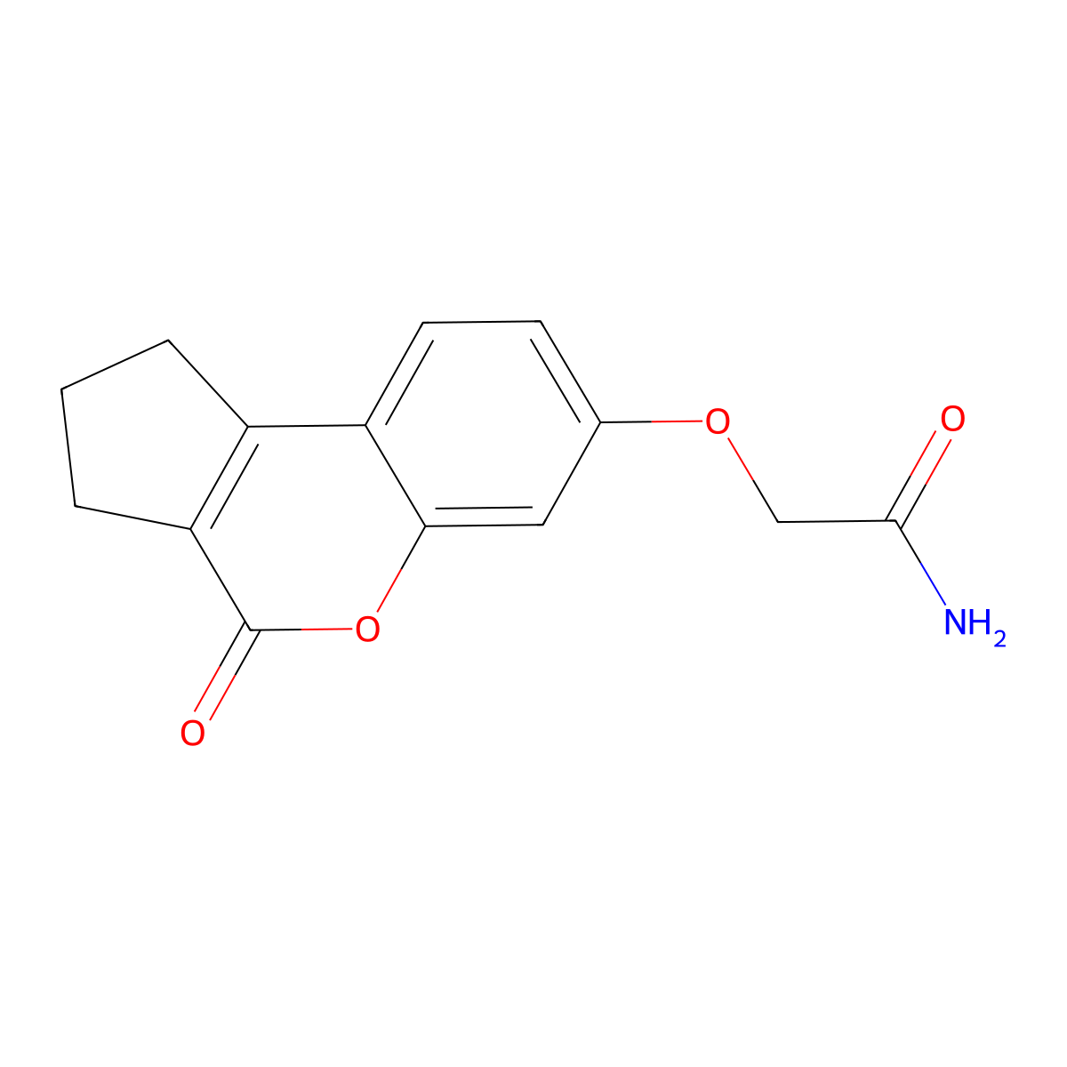 2-[(4-Oxo-1,2,3,4-tetrahydrocyclopenta[c]chromen-7-yl)oxy]acetamide molecular structure, CAS 306280-12-6
