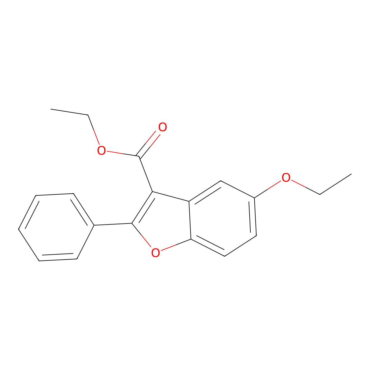Ethyl 5-ethoxy-2-phenyl-1-benzofuran-3-carboxylate molecular structure, CAS 306280-14-8
