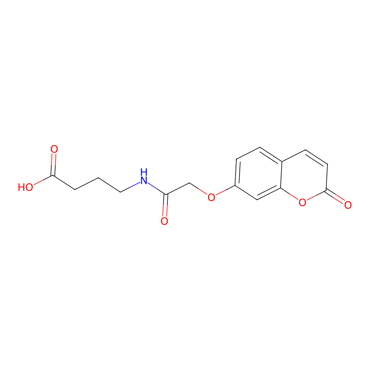 4-({[(2-oxo-2H-chromen-7-yl)oxy]acetyl}amino)butanoic acid molecular structure, CAS 306280-15-9