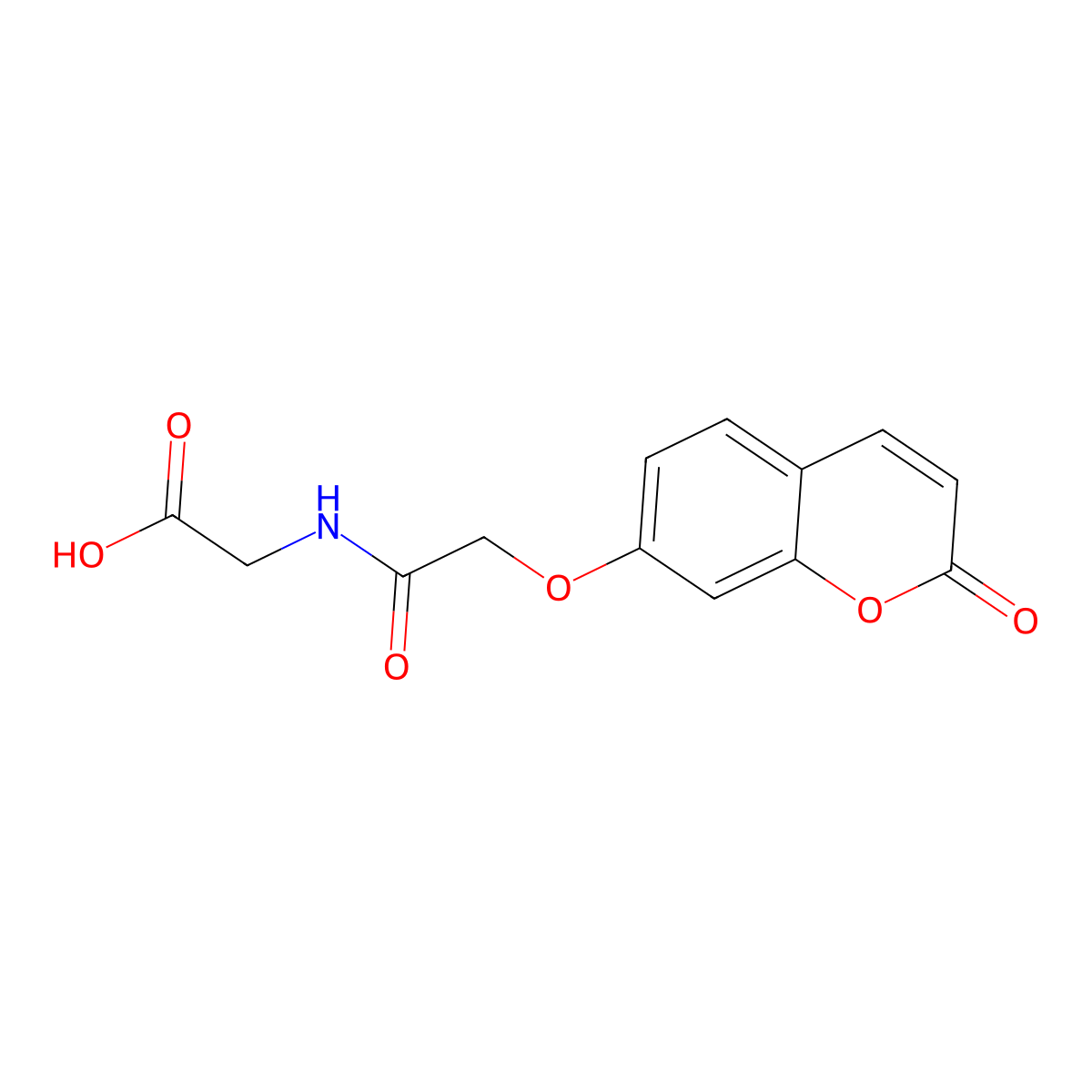 N-{[(2-oxo-2H-chromen-7-yl)oxy]acetyl}glycine molecular structure, CAS 306280-17-1