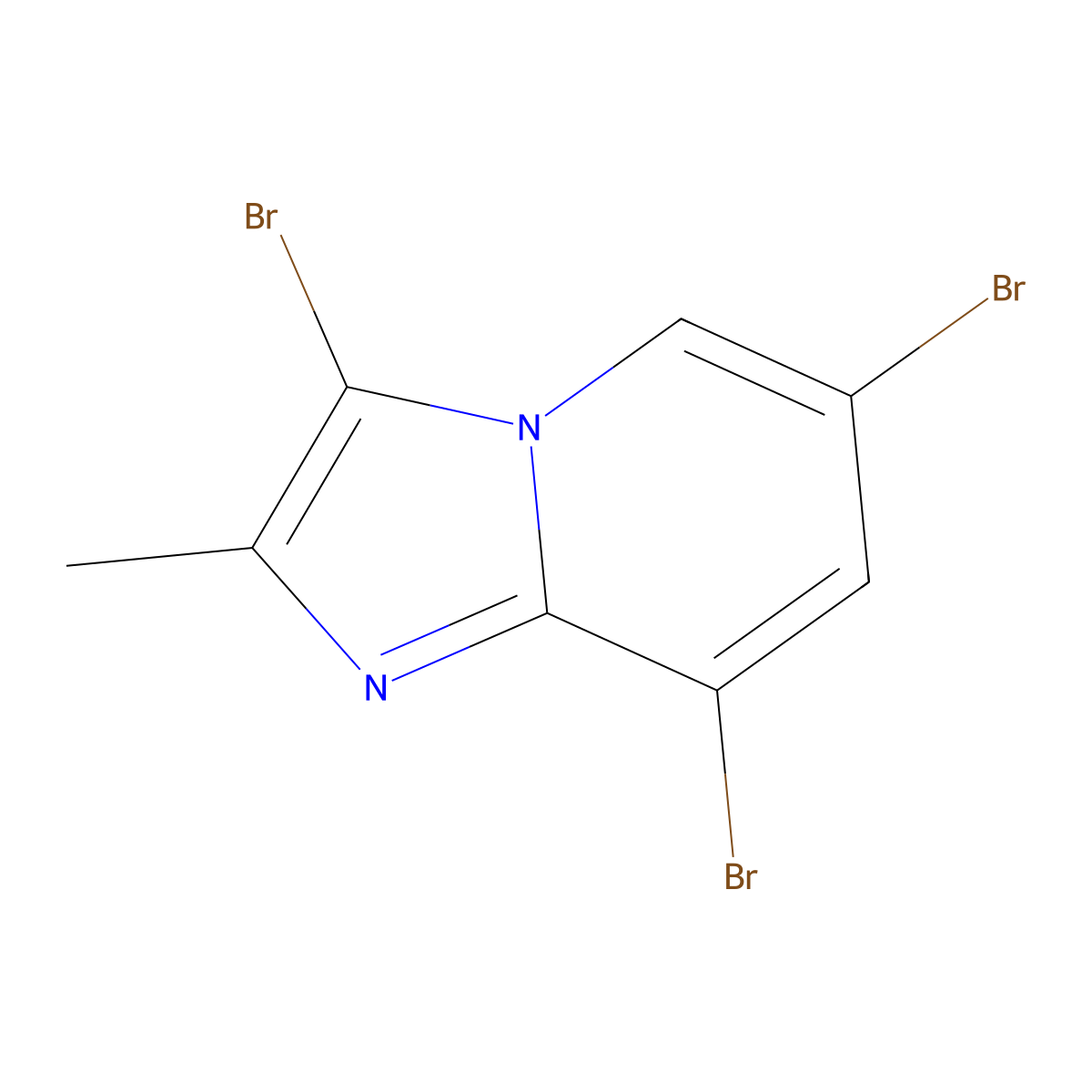 3,6,8-Tribromo-2-methylimidazo[1,2-a]pyridine molecular structure, CAS 306280-28-4