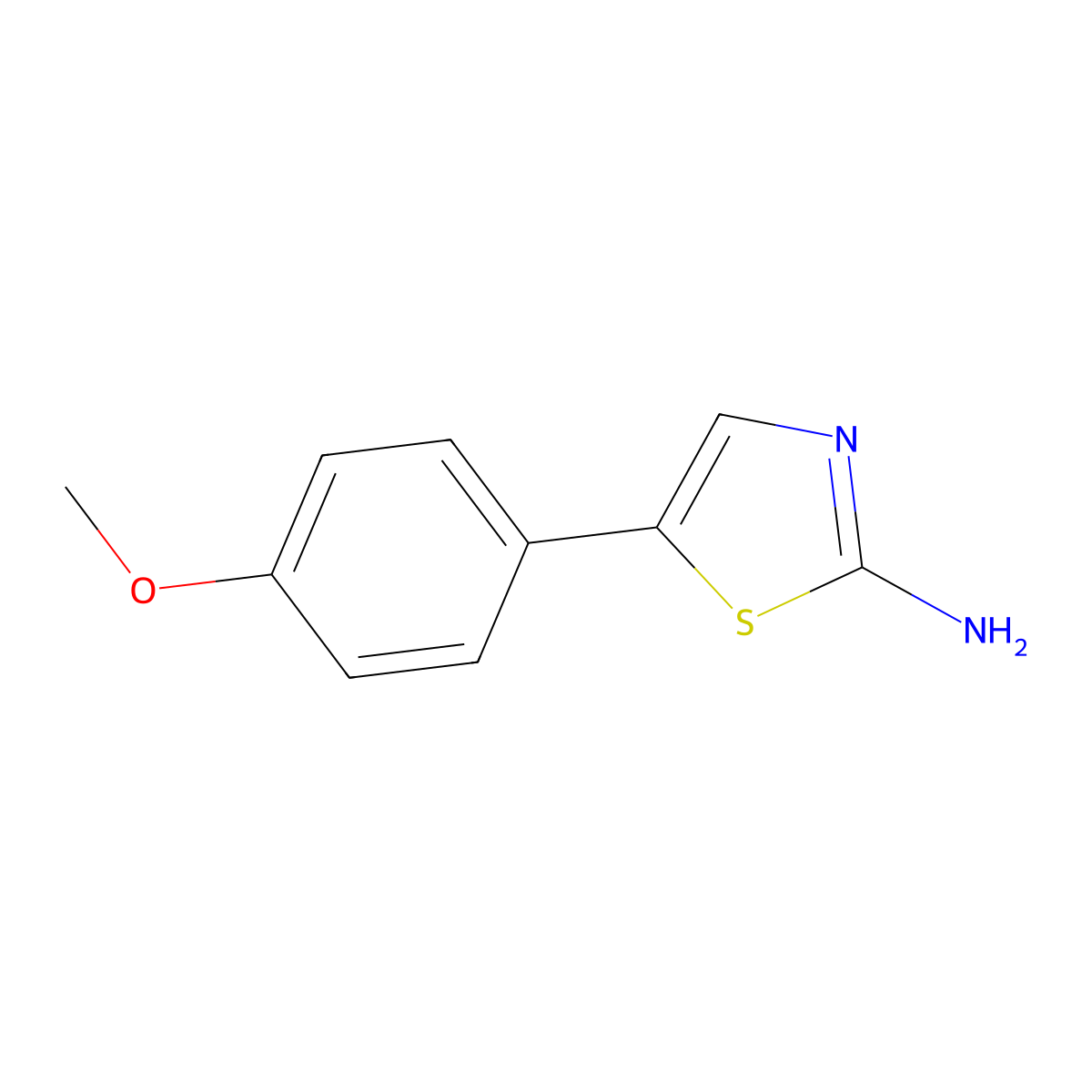 5-(4-Methoxyphenyl)-1,3-thiazol-2-amine molecular structure, CAS 306280-31-9
