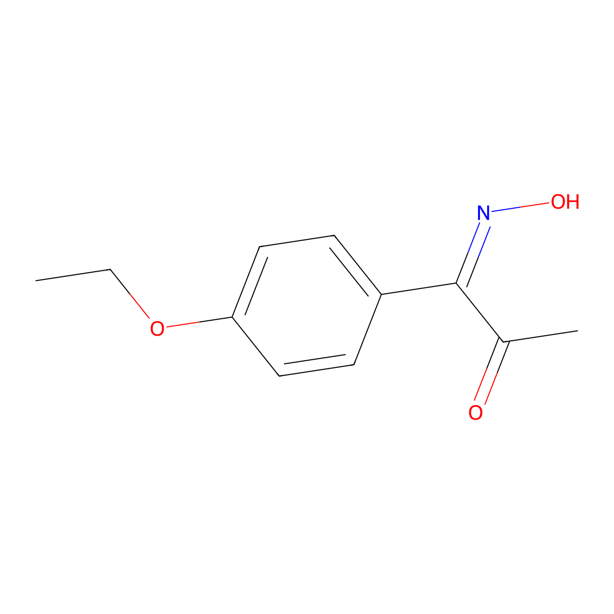 1-(4-Ethoxyphenyl)-1-hydroxyiminopropan-2-one molecular structure, CAS 306280-40-0