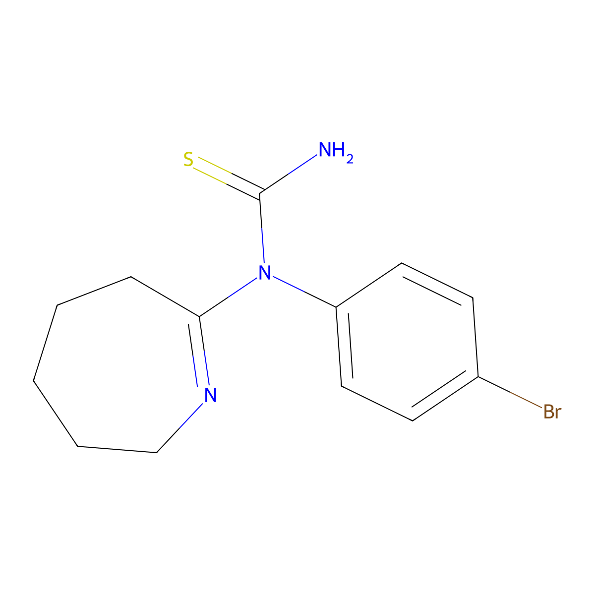 1-(4-bromophenyl)-1-(3,4,5,6-tetrahydro-2H-azepin-7-yl)thiourea molecular structure, CAS 306280-57-9