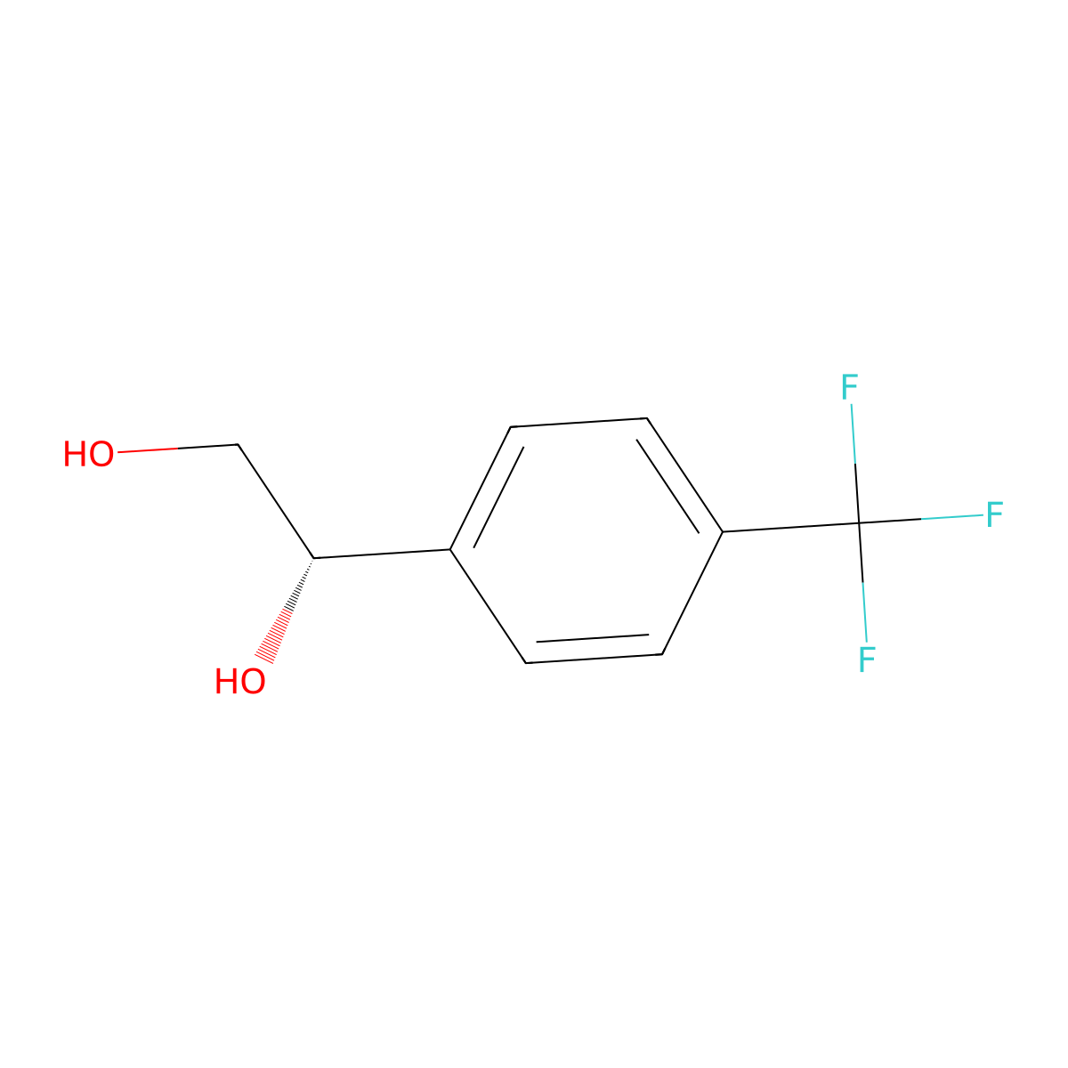 (S)-1-[4-(Trifluoromethyl)phenyl]-1,2-ethanediol molecular structure, CAS 306281-87-8