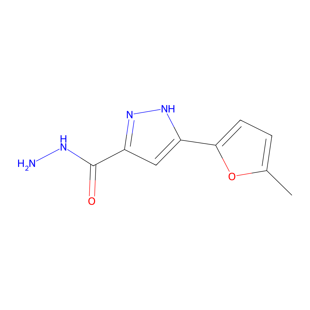 3-(5-methylfuran-2-yl)-1H-pyrazole-5-carbohydrazide molecular structure, CAS 306285-59-6