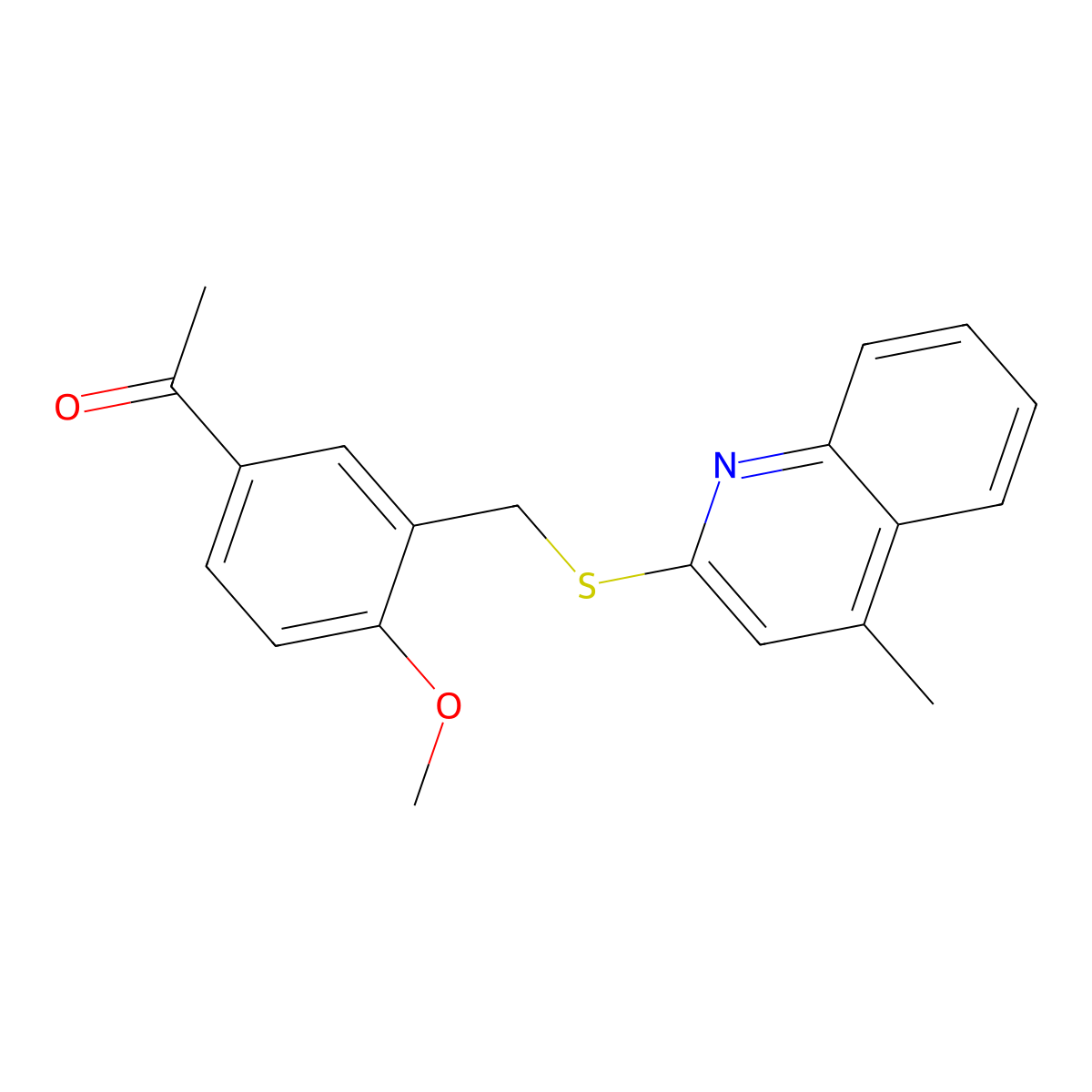 1-[4-Methoxy-3-[(4-methylquinolin-2-yl)sulfanylmethyl]phenyl]ethanone molecular structure, CAS 306286-12-4