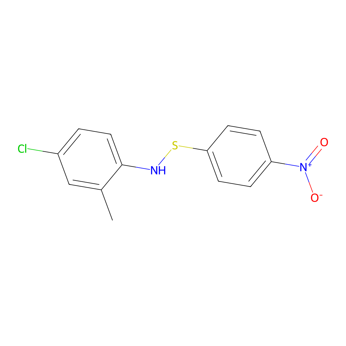 N-(4-Chloro-2-methylphenyl)-S-(4-nitrophenyl)thiohydroxylamine molecular structure, CAS 306289-15-6