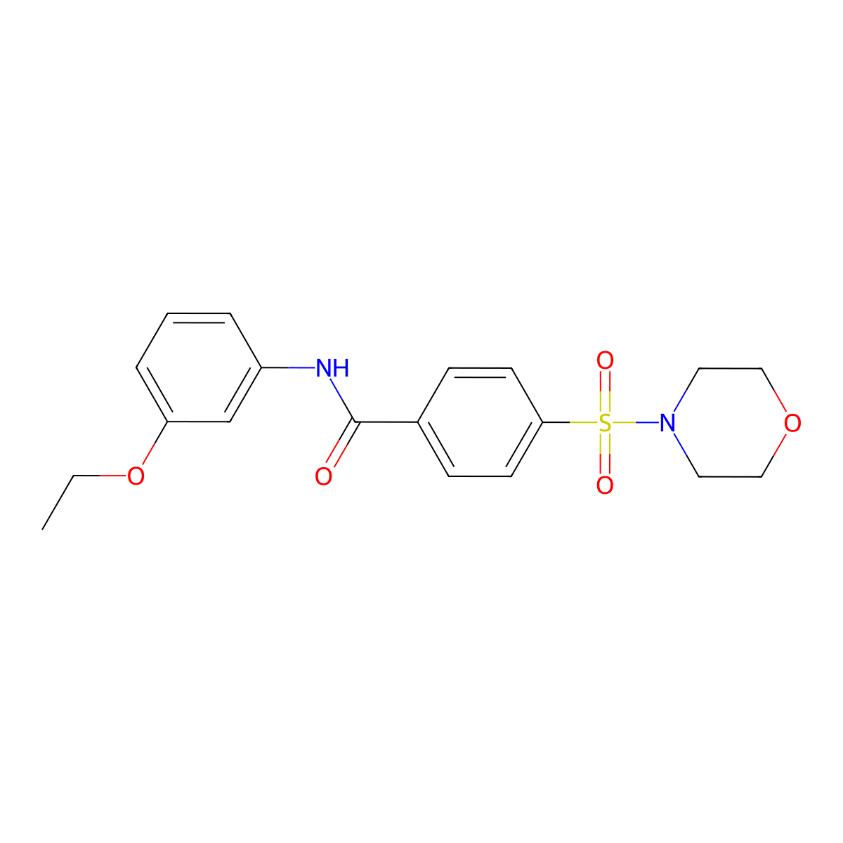 N-(3-ethoxyphenyl)-4-(morpholinosulfonyl)benzamide molecular structure, CAS 306289-48-5