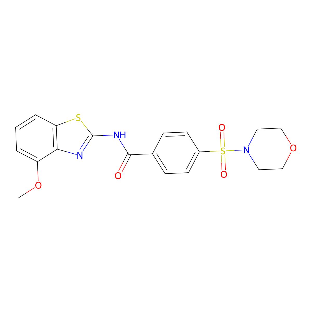 N-(4-methoxy-1,3-benzothiazol-2-yl)-4-morpholin-4-ylsulfonylbenzamide molecular structure, CAS 306289-86-1