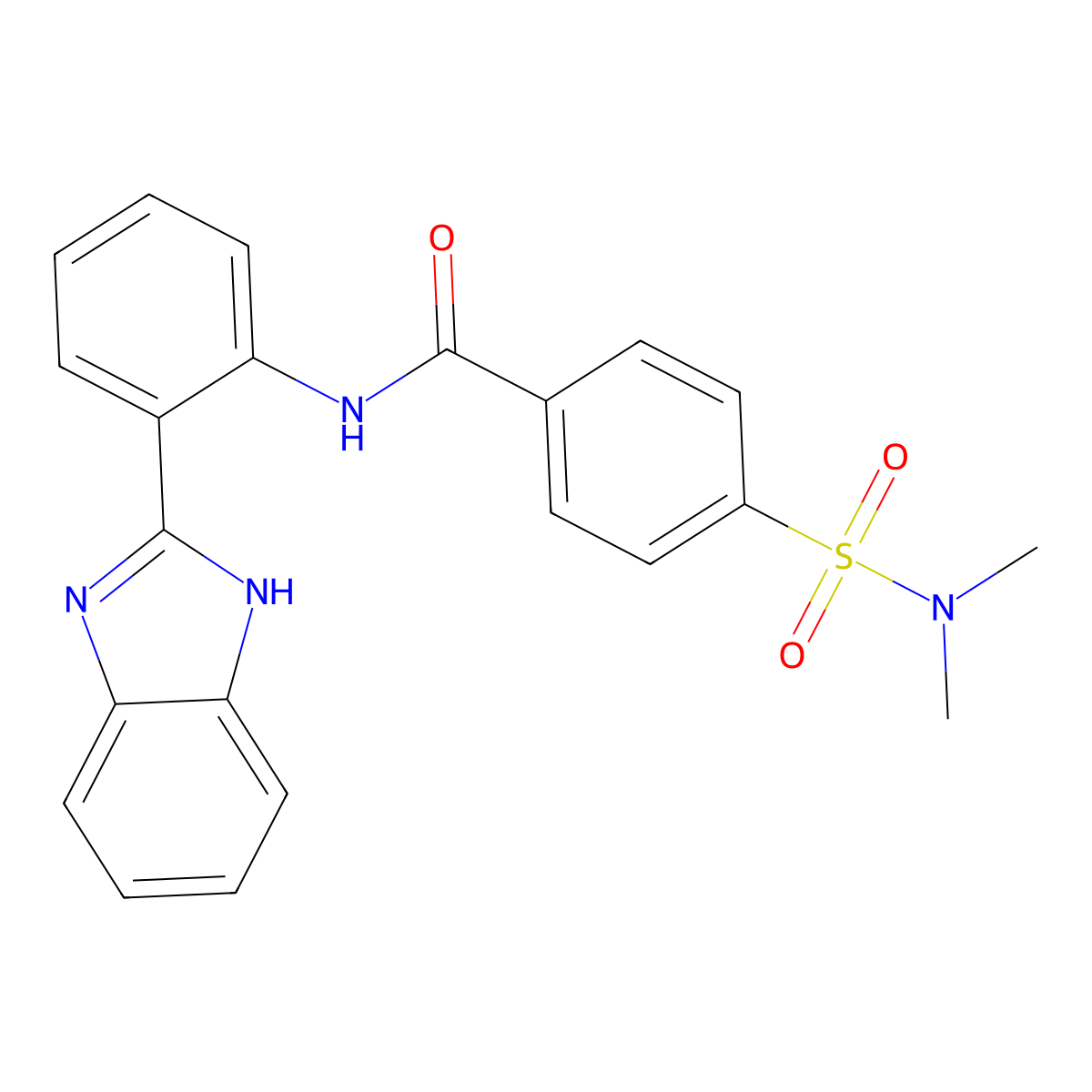 N-(2-(1H-benzo[d]imidazol-2-yl)phenyl)-4-(N,N-dimethylsulfamoyl)benzamide molecular structure, CAS 306289-93-0