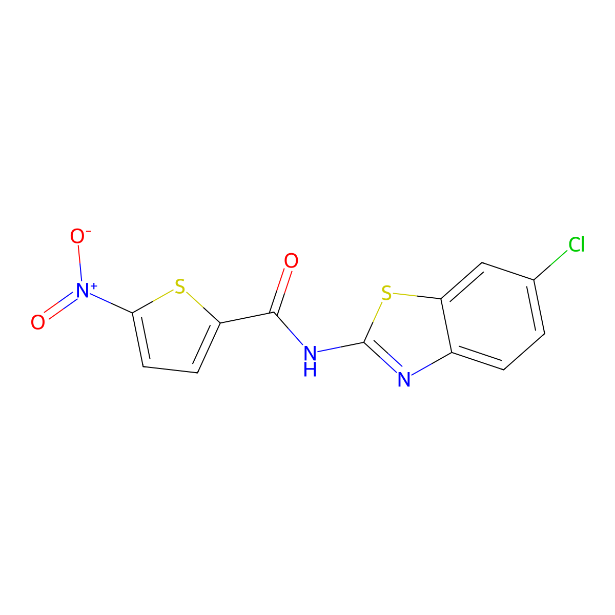 N-(6-chloro-1,3-benzothiazol-2-yl)-5-nitrothiophene-2-carboxamide molecular structure, CAS 306290-25-5