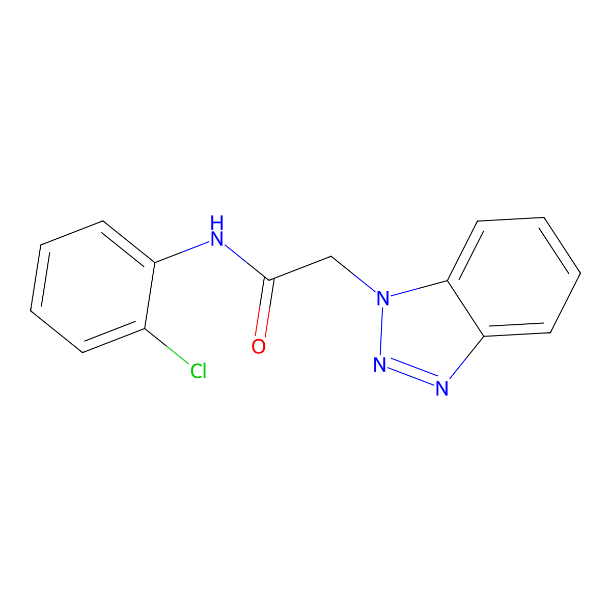 2-(1H-1,2,3-benzotriazol-1-yl)-N-(2-chlorophenyl)acetamide molecular structure, CAS 306290-41-5