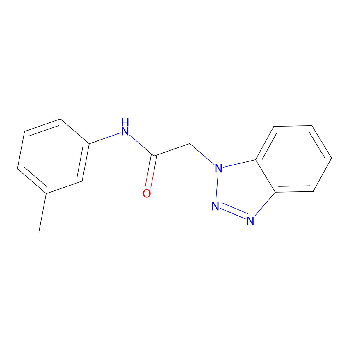 2-(1H-benzo[d][1,2,3]triazol-1-yl)-N-(m-tolyl)acetamide molecular structure, CAS 306290-42-6