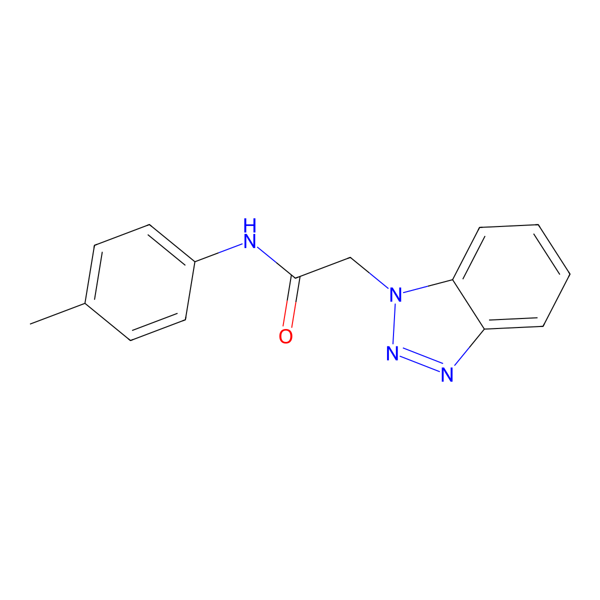 2-(1H-benzo[d][1,2,3]triazol-1-yl)-N-(p-tolyl)acetamide molecular structure, CAS 306290-62-0