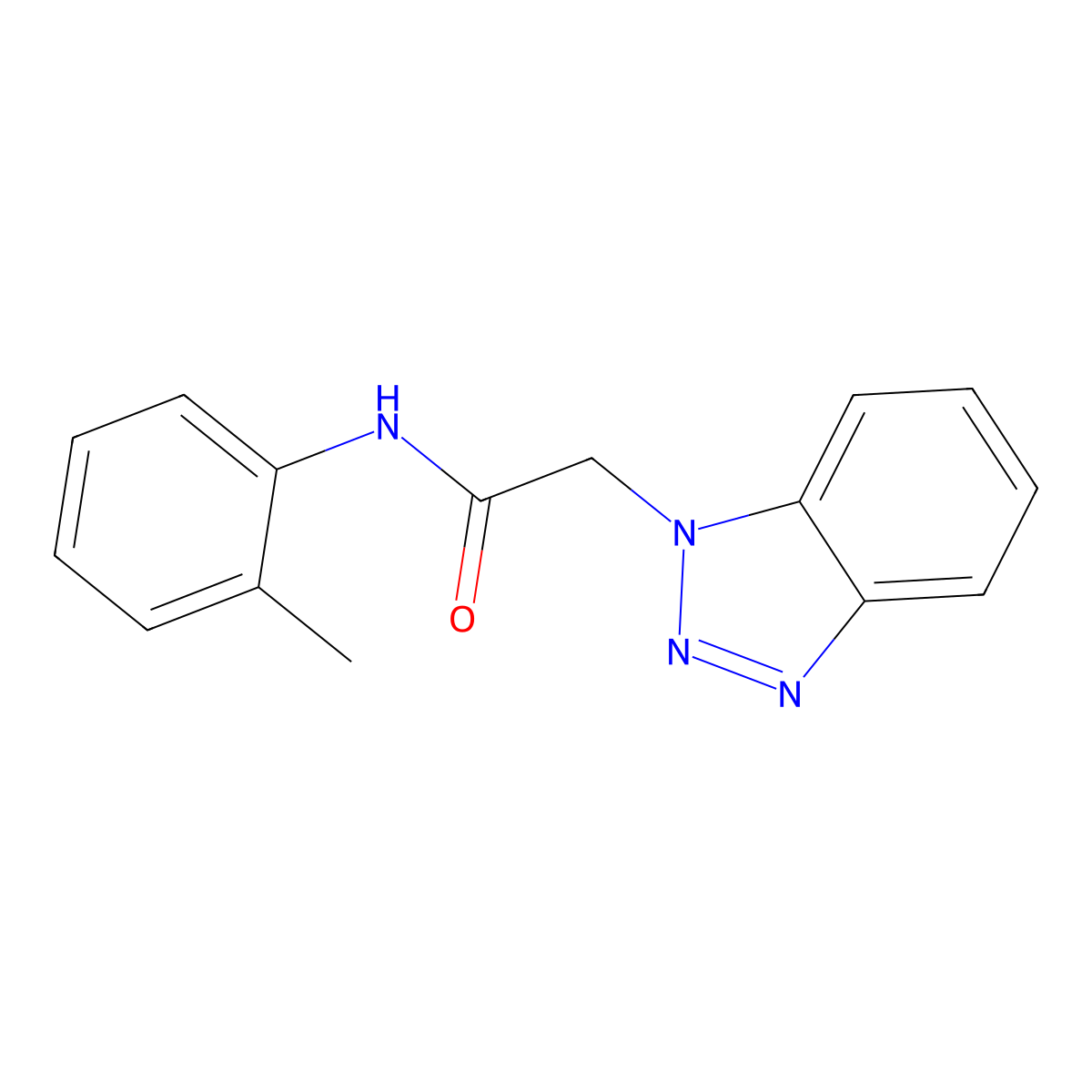 2-(1H-1,2,3-benzotriazol-1-yl)-N-(2-methylphenyl)acetamide molecular structure, CAS 306290-66-4