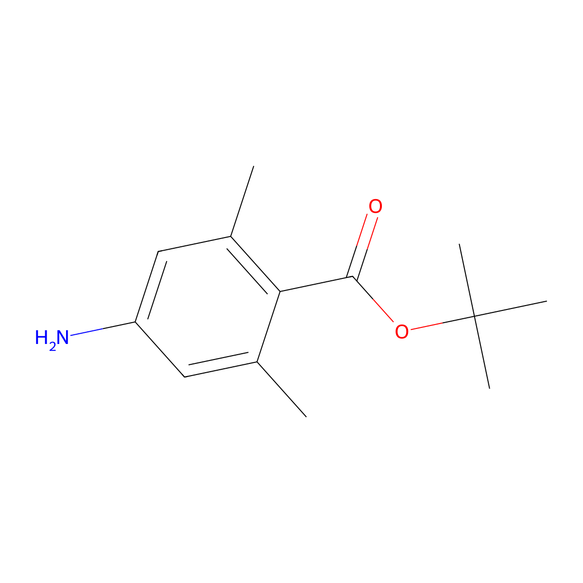 tert-Butyl 4-amino-2,6-dimethylbenzoate molecular structure, CAS 306296-73-1