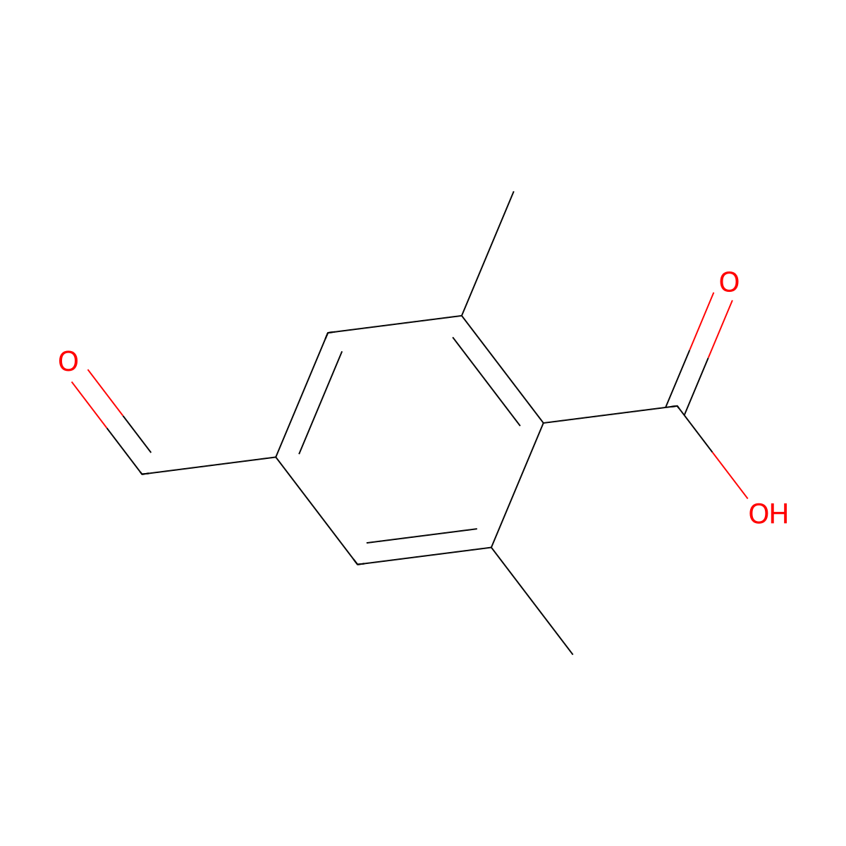 4-Formyl-2,6-dimethylbenzoic acid molecular structure, CAS 306296-76-4