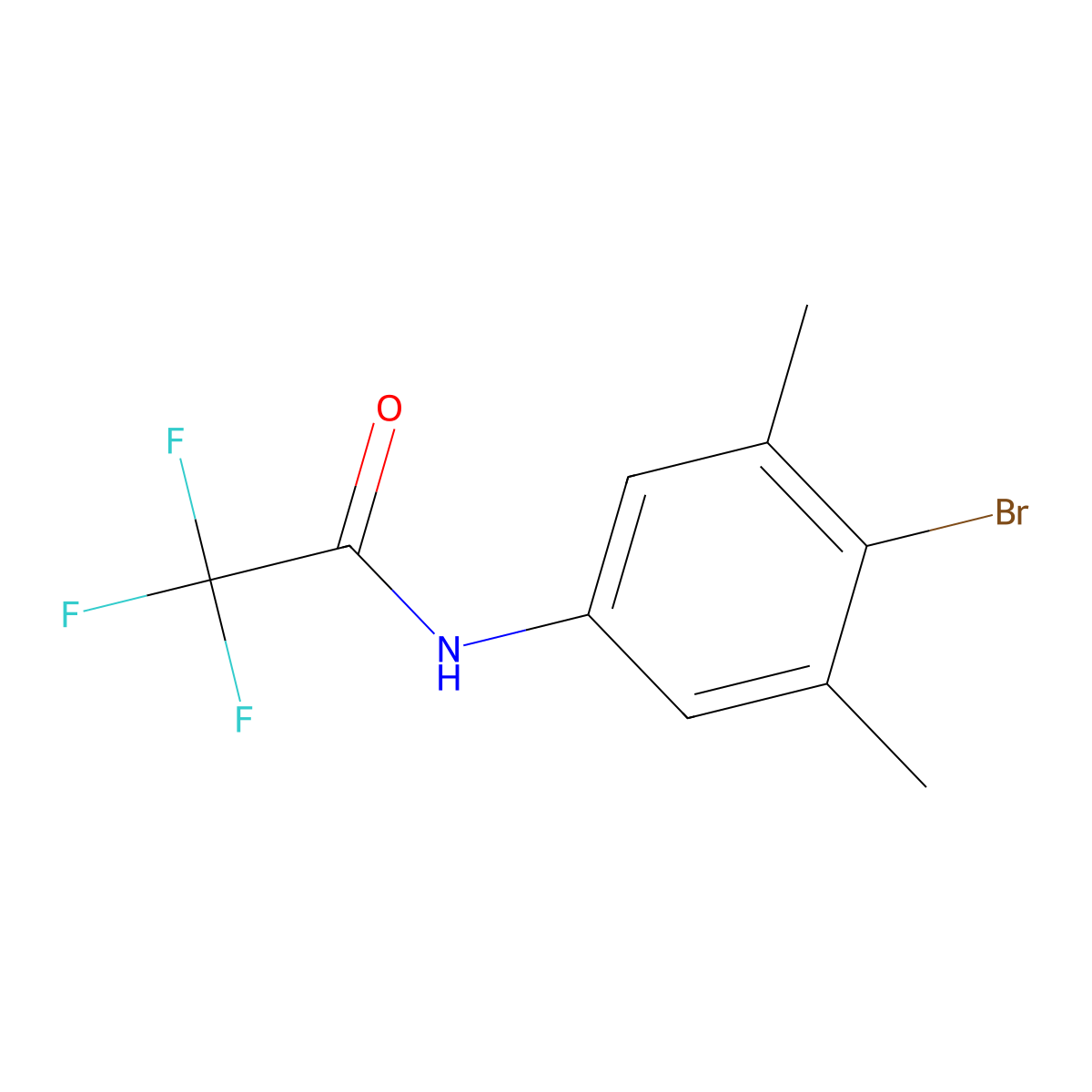 N-(4-bromo-3,5-dimethylphenyl)-2,2,2-trifluoroacetamide molecular structure, CAS 306297-11-0