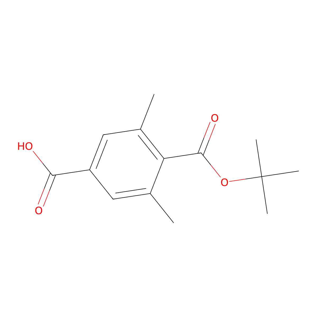 4-(Tert-butoxycarbonyl)-3,5-dimethylbenzoic acid molecular structure, CAS 306297-20-1