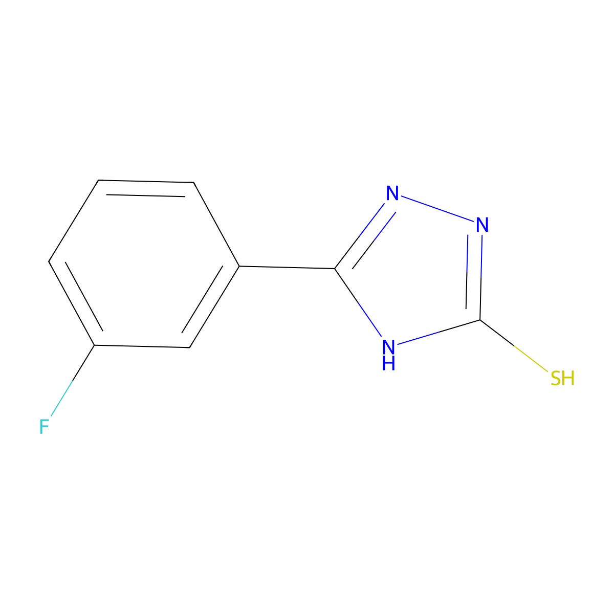 5-(3-fluorophenyl)-4H-1,2,4-triazole-3-thiol molecular structure, CAS 306298-82-8
