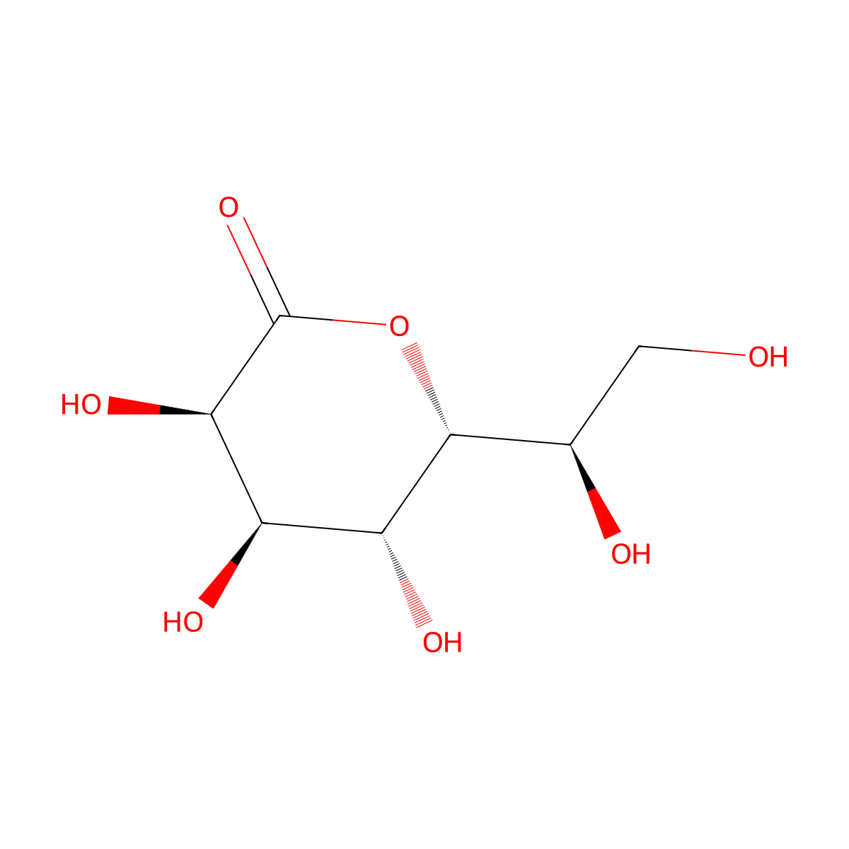 D-glycero-D-gulo-Heptonic acid, delta-lactone molecular structure, CAS 3063-04-5