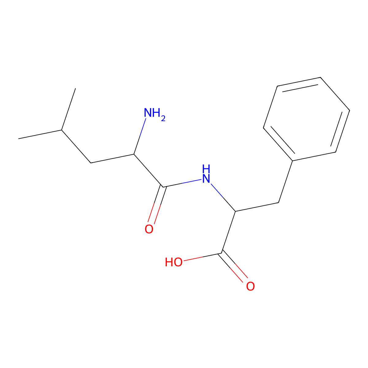 Leucylphenylalanine molecular structure, CAS 3063-05-6