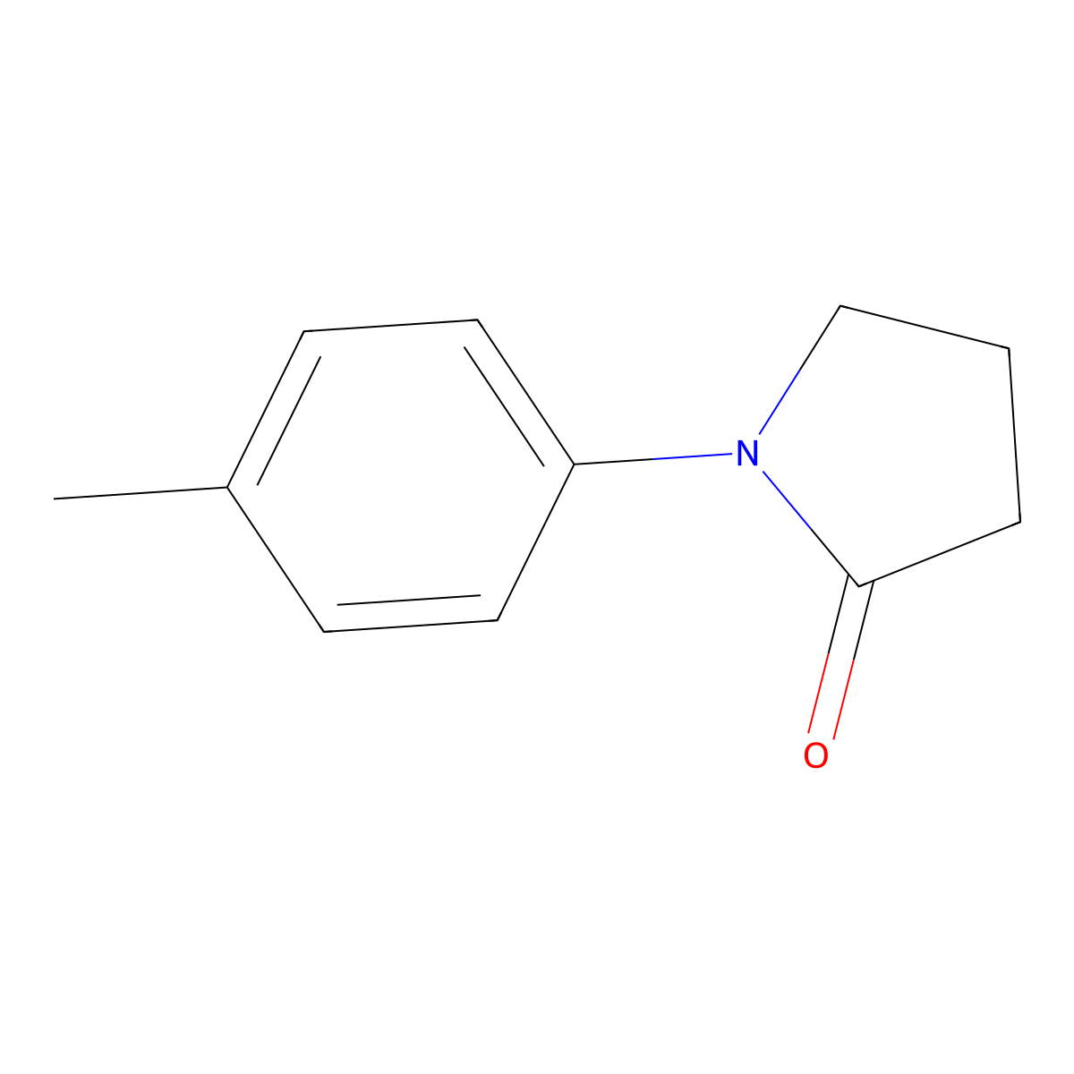 1-(4-Methylphenyl)pyrrolidin-2-one molecular structure, CAS 3063-79-4