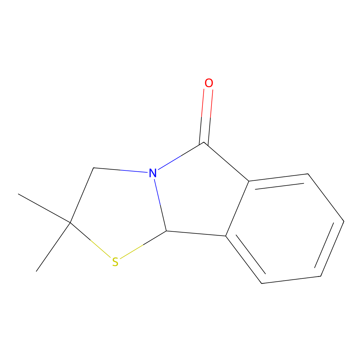 2,2-dimethyl-2,3-dihydro[1,3]thiazolo[2,3-a]isoindol-5(9bH)-one molecular structure, CAS 3063-82-9