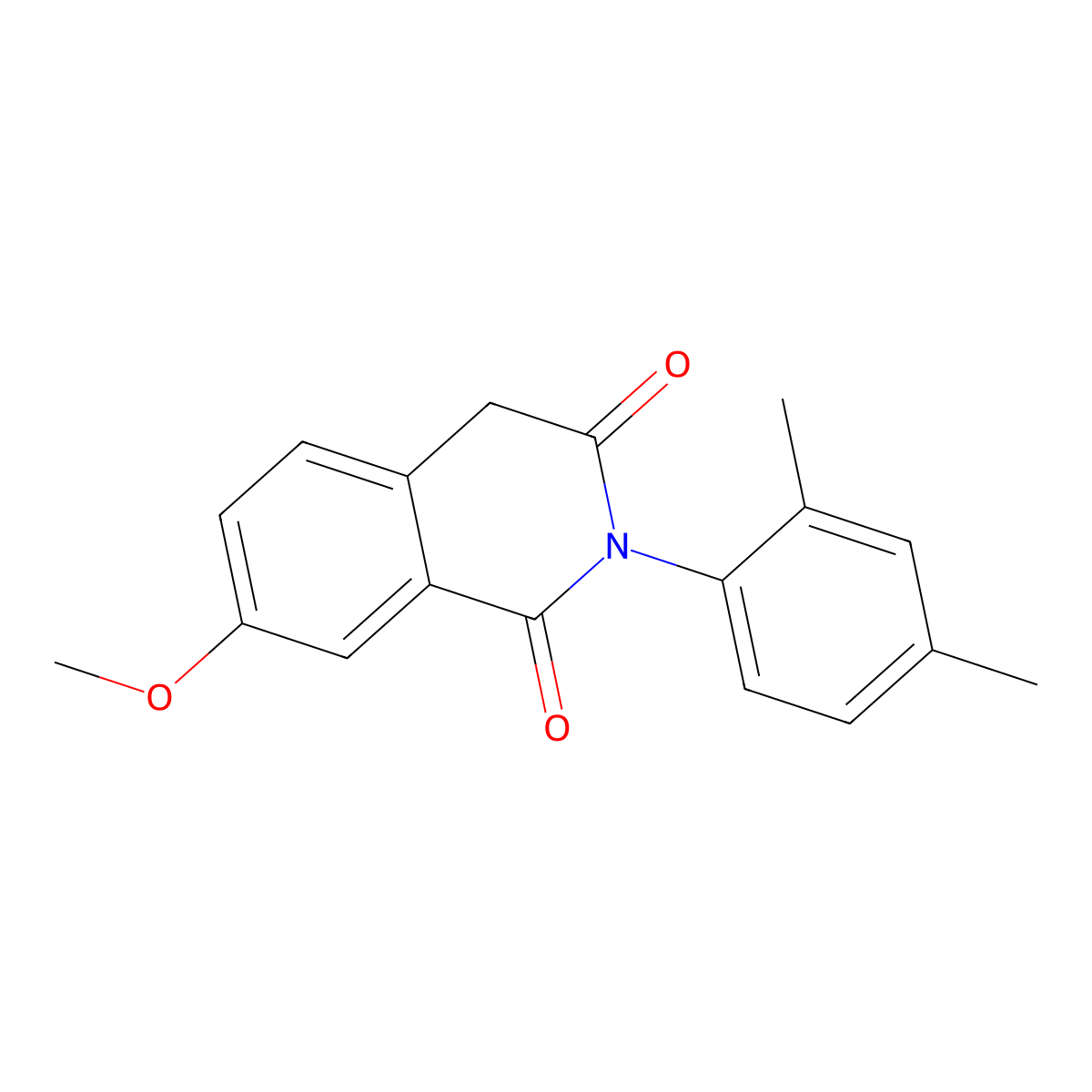 2-(2,4-dimethylphenyl)-7-methoxy-1,3(2H,4H)-isoquinolinedione molecular structure, CAS 306316-01-8